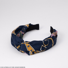 Load image into Gallery viewer, Luxury Silk Chain Pattern Top Knot Headband