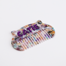 Load image into Gallery viewer, Personalized Cat Tortoise Shell Hair Comb