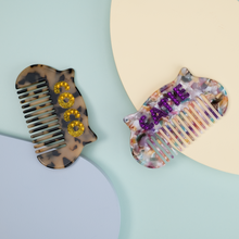 Load image into Gallery viewer, Personalized Cat Tortoise Shell Hair Comb