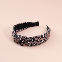 Load image into Gallery viewer, Leopard Print Top Knot Soft Fabric Headband