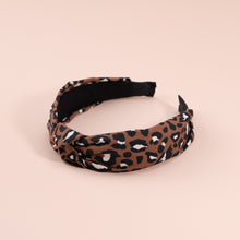 Load image into Gallery viewer, Leopard Print Top Knot Soft Fabric Headband
