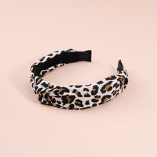 Load image into Gallery viewer, Leopard Print Top Knot Soft Fabric Headband