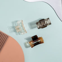 Load image into Gallery viewer, 2pcs Set Small Matte Rectangle Hair Clips