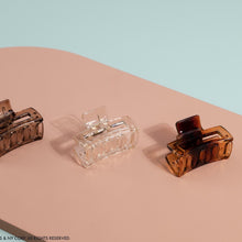 Load image into Gallery viewer, 2pcs Set Small Matte Rectangle Hair Clips