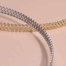 Load image into Gallery viewer, Minimalist Mesh Metal Wave headband
