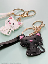 Load image into Gallery viewer, Black and White Cat Handmade Keychain Bag Charm