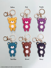Load image into Gallery viewer, Bear Handmade Keychain Leather Bag Charm