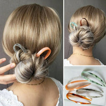 Load image into Gallery viewer, U Marble Hair Bun Holder