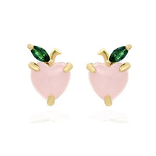 Load image into Gallery viewer, Minimalist CZ Fruits Stud Earrings- 18K Gold Plated
