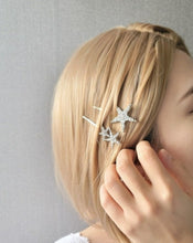 Load image into Gallery viewer, 2pcs Set Star Crystal Hair Pins