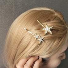 Load image into Gallery viewer, 2pcs Set Star Crystal Hair Pins