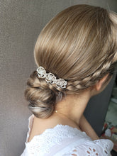 Load image into Gallery viewer, Rose Crystal Hair Barrette