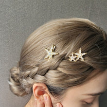 Load image into Gallery viewer, 2pcs Set Star Crystal Hair Pins