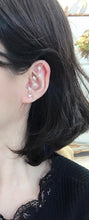 Load image into Gallery viewer, CZ Leaf Long Arc stick Ear Wrap Earring, Bar Climber