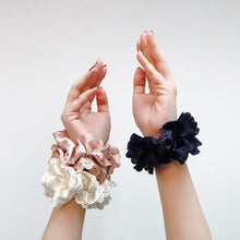 Load image into Gallery viewer, A Lace Cut Chic Silky Satin Hair Scrunchie