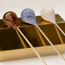 Load image into Gallery viewer, Marble Stone Hair Stick/ Bun Holder