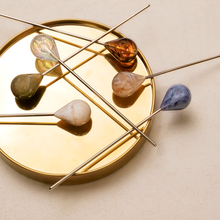 Load image into Gallery viewer, Marble Stone Hair Stick/ Bun Holder