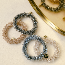 Load image into Gallery viewer, Crystal Beaded Hair Scrunchies