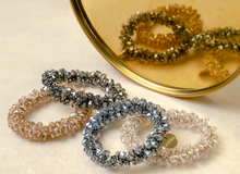 Load image into Gallery viewer, Crystal Beaded Hair Scrunchies