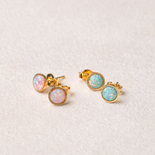Load image into Gallery viewer, Minimalist Opal Small Stud Earrings