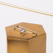 Load image into Gallery viewer, Minimalist CZ Ear Wrap earring/ Bar Climber/ Ear Cuff