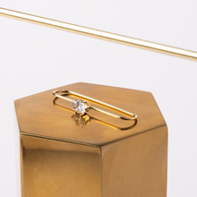 Load image into Gallery viewer, Minimalist CZ Ear Wrap earring/ Bar Climber/ Ear Cuff