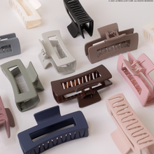 Load image into Gallery viewer, Minimalist Matte Rectangle Hair Clips- Extra Large Size