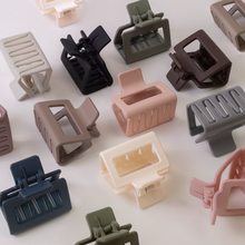 Load image into Gallery viewer, Minimalist Matte Rectangle Hair Clips- Medium Size