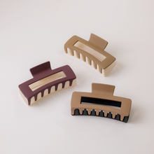 Load image into Gallery viewer, Matte Half & Half Contrast Hair Claw Clip