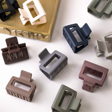 Load image into Gallery viewer, Minimalist Matte Rectangle Hair Clips- Medium Size