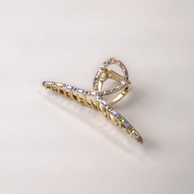 Load image into Gallery viewer, Iridescent Gold Crystal Hair Claw Clips
