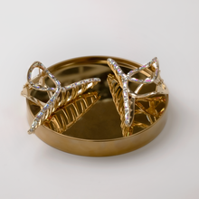 Load image into Gallery viewer, Iridescent Gold Crystal Hair Claw Clips