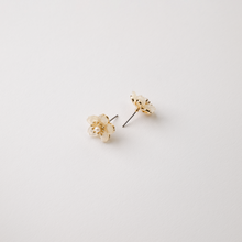 Load image into Gallery viewer, Dainty Flower Stud Earrings with Pearl