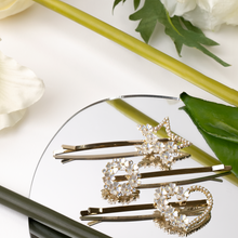 Load image into Gallery viewer, Cluster Flower Pearl Hair Pins, Star Hair Pins & Heart Hair Pins