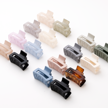 Load image into Gallery viewer, 2pcs Set Small Matte Rectangle Hair Clips