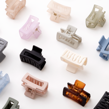 Load image into Gallery viewer, 2pcs Set Small Matte Rectangle Hair Clips