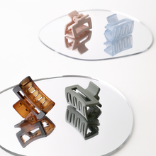Load image into Gallery viewer, 2pcs Set Small Matte Rectangle Hair Clips