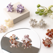Load image into Gallery viewer, 2pcs Set Small Acetate Flower Hair Clips