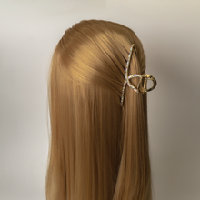 Load image into Gallery viewer, Iridescent Gold Crystal Hair Claw Clips