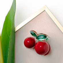Load image into Gallery viewer, Fruity Cherry Hair Clips, 2pcs SET Baby Cherry Hair Claw Clip