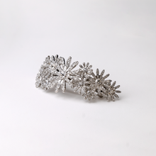 Load image into Gallery viewer, Statement Flower Crystal Pearl Hair Barrette