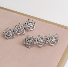 Load image into Gallery viewer, Rose Crystal Hair Barrette