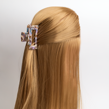 Load image into Gallery viewer, Rectangle Tortoise Acetate Hair Claw Clips
