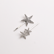 Load image into Gallery viewer, 2pcs Set Star Crystal Hair Pins