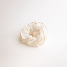 Load image into Gallery viewer, Gold Bead Trim Silky Satin Scrunchie