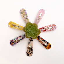 Load image into Gallery viewer, Oversized Tortoise Shell Snap Hair Pins Clips