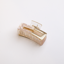 Load image into Gallery viewer, Rectangle Tortoise Acetate Metal Hair Claw Clips
