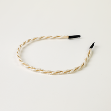 Load image into Gallery viewer, Minimalist Simple Pearl headband, Twisted Pearl hair band