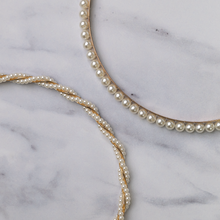 Load image into Gallery viewer, Minimalist Simple Pearl headband, Twisted Pearl hair band