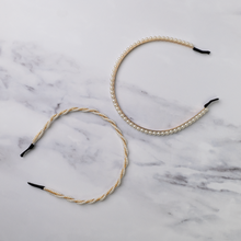 Load image into Gallery viewer, Minimalist Simple Pearl headband, Twisted Pearl hair band